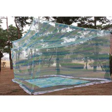 국산 높이210cm 9-20인용 대형모기장 사각 침대 야외 캠핑 모기장, 9-10인용키높이블루(300x400x210)