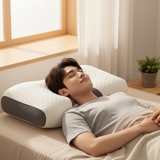 그로주 옆잠쏙 옆으로 자는 어깨 안아픈 베개 경추 목편한 기능성, 1개, 가드 화이트