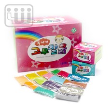 무지개 고무찰흙 1박스 16색