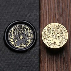 초대장 왁스 스탬프 할로윈 스컬 패턴 1개 탈착식 황동헤드, 77-2.5cm