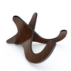 1쌍 나무 우쿨렐레 스탠드 바이올린 만돌린 접이식 휴대용 스 1Pair Wooden Ukulele Stand Violin Mandolin Folding Portable Stand, 1개, 블랙월넛