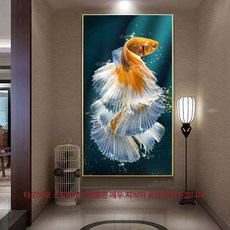 실십자수물고기 십자수 도안 패키지 복들어오는, 크리스탈 도자기 페인팅, 50x100, 5