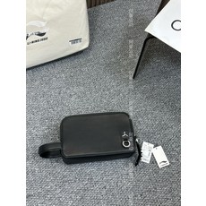 男女同款收納包 黑色 250*85*155mm 聚酯纖維 牛皮革, 如圖所示