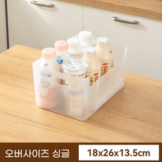 냉장고 수납 트레이 냉장고 정리함 식품 보관함 수납걸이 정리 트레이, 1개, 투명