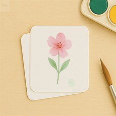 키템 캘리그라피 드로잉 엽서 아트페이퍼 반코팅 무지 종이카드 100매6x6cm 엽서카드