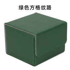 卡牌收納盒 方格紋路卡片盒, 1個, 格紋綠色140+容量