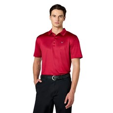 캘러웨이 남성용 프로 스핀 파인 라인 스트라이프 반소매 골프 셔츠