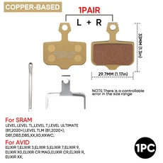 BUCKLOS 자전거 브레이크 패드 스램 엘릭서용 내마모성 로드 자전거 MTB 유압 디스크 패드 DB1 DB5 호환 사, 11 COPPER-BASED-1PC