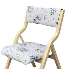 접이식 원목 의자 베란다 간이체어 감독 폴딩 폴딩간이, 1인용, 베이지 블루 플로럴
