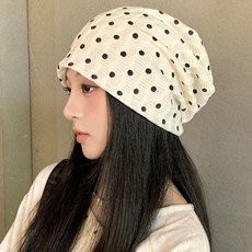 DFMEI 編織堆堆帽子女新款蕾絲包頭帽夏季薄款做舊夏天月子媽媽帽潮