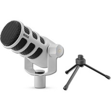 로드 포드마이크 카디오이드 다이내믹 방송용 마이크 흰색 XLR 케이블 및 스트림아이 폴리싱 천, Podmic White (with Tripod Stan