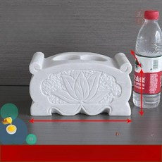 돌향로 절 사원 조형물 제이드 향꽂이 장식품, 화이트 22cm 직사각형 향로 B