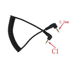 원격 셔터 릴리스 케이블 연결 코드 캐논 니콘 펜탁스용 C1 S2 2.5mm, [01] 2.5mm-C1, 1개
