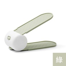 可調式雙層鞋架 收納鞋托架, 綠色, 1個