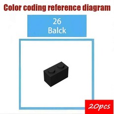 유리문 주요 브랜드와 되는 빌딩 블록 부품 주택 건축 모델용, 1개, 6. 26-black