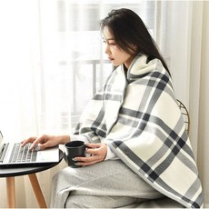 RERI 똑딱이 망토 담요 극세사 담요 포근한 무릎 어깨 단추 담요