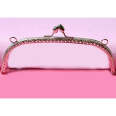 【非織不可】20.5cm 拱型口金/銀色 雙耳 壓花 花蕾頭 優質無斷孔, 古銅色