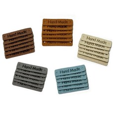 DIY 핸드메이드 라벨 30개 세트(진갈색 갈색 회색 베이지 하늘색), 1. 진갈색