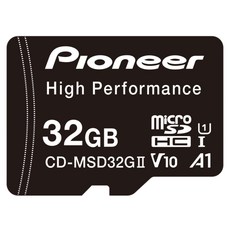 Pioneer microSD 카드 CD-MSD32G-2 SDHC 32GB CLASS10 U1 V10 A1 고내구성 카로체리아