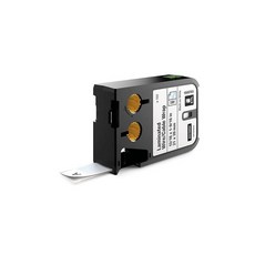 DYMO XTL 라미네이트 와이어/케이블 랩 21mm x 39mm 화이트 바탕에 블랙, 12/16" x 1-9/16"
