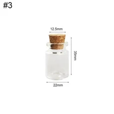 4-20ml 투명 코르크 마개 병 메이슨 병 메시지 바이알 유리 병 Diy 항아리 장식 장식품 용기