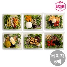 [다신샵] 당일제조 한스푼샐러드 베이직 6팩세트(콥+리코타+쌀시리얼+단호박+라페+훈제), 6개