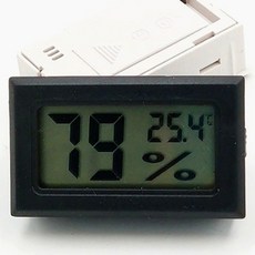 차량용 실내 디지털 온습도계 자동차 온도계 습도계, 블랙
