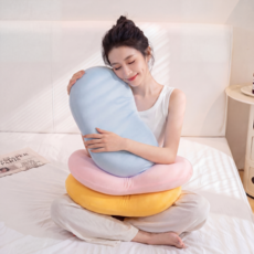Mosashoe 메모리폼 베개 숙면 경추베개 냉감 베개 말랑말랑 고양이 뱃살 베개, 1개, 핑크