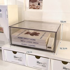壓克力透明收納盒 文具/化妝品桌面置物盒, 1個, 壓克力透明收納盒*特大號/1個裝, 壓克力透明