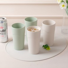 Ahtty home 可重複使用咖啡杯 2種 2入組, 奶油色 + 薄荷綠, 1套