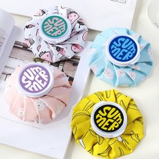 냉온찜질 얼음주머니 9인치 넓은입구 중형 휴대용 아이스팩, 핑크, 1개