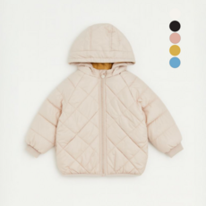 키즈 유아 남아 여아 봄 가을 경량 퀼팅 숏 패딩 점퍼