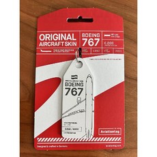 퇴역 항공기 플레인 태그 키링 오스트리아 B767-300ER OE-LAX, 오스트리아 화이트 358, 1개