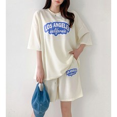 로스엔젤레스세트 3color / 빅사이즈 루즈핏 티셔츠+팬츠