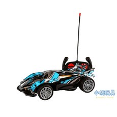 小胡玩具 彩繪遙控跑車 遙控賽車 遙控車 兒童玩具, 藍綠(圖2款), 1個