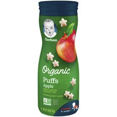 거버 그레인 스낵 어린이 퍼프 42g, 사과(Apple), 1개
