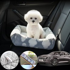 제네시스DH(14~) 3.3/3.8 차량용 애견 온열 전기 방석 패턴 그레이 1개 담요 증정