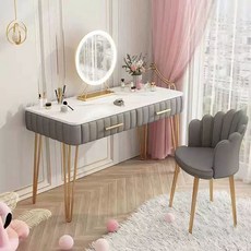 북유럽 벨벳 대리석 연예인 인테리어 스툴 의자 드레스룸, 인조 보드, 조립 필요, 베이지 페탈