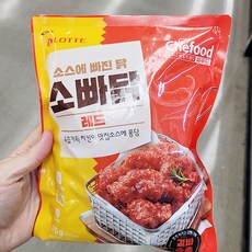 롯데 쉐푸드 소스에 빠진 닭 레드, 375g, 1개
