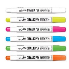 문교 멀티 초크펜, 6색 혼합, 6개