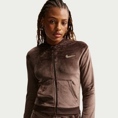 나이키 NIKE 스포츠웨어 트렌드 여성 벨루어 풀집 후디 - 237 IQ0678