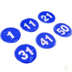 요이찌 숫자1개 원형 62mm 에폭시 번호판 1~50 숫자문패, 3