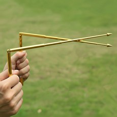 전문가용 수맥탐지기 L로드 엘로드 수맥봉 풍수지리 탐사도구, 1세트, 골드