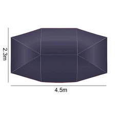 4.2x2.1m 자동차 여름 차양 우산 완전 자동 접이식 지붕 선 스크린 창고 원격 제어 휴대용 캐노피 커버, StyleB, 1개