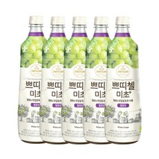 쁘띠첼미초 식초음료 음료베이스 청포도 5개, 1개, 900ml