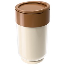 DFMEI 手提旅行漱口杯隨行便攜高顏值多巴胺可瀝水杯乾溼分離收納洗漱杯, 1個, 焦糖色:如圖