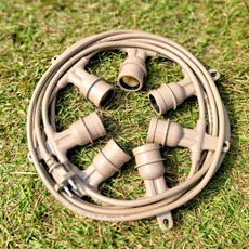 원스탑 파티라이트 캠핑 야외줄조명 오징어등 스트링라이트 베이지, 6M7구, 1개