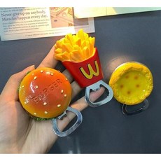 패스트푸드 병따개 오프너 마그넷, 햄버거
