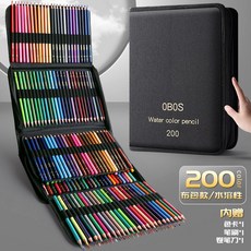 고급색연필 200색 수성 유성 채색 미술 학생 스케치 전문가용 세트 선물, R. 수성 200색 펜케이스 세트