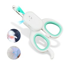 LED 및 UV 라이트 애완 동물 손톱깎이 고양이 발톱 트리머 슈퍼 네일 혈액 오버 컷 방지, 1개
